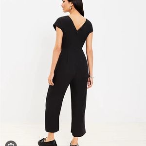 LOFT black petite size 8 V-back jumpsuit